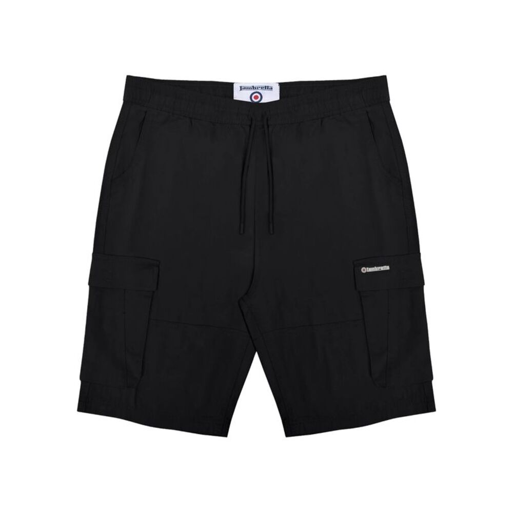 Lambretta Mens Utility SS25 Cargo Shorts / Black